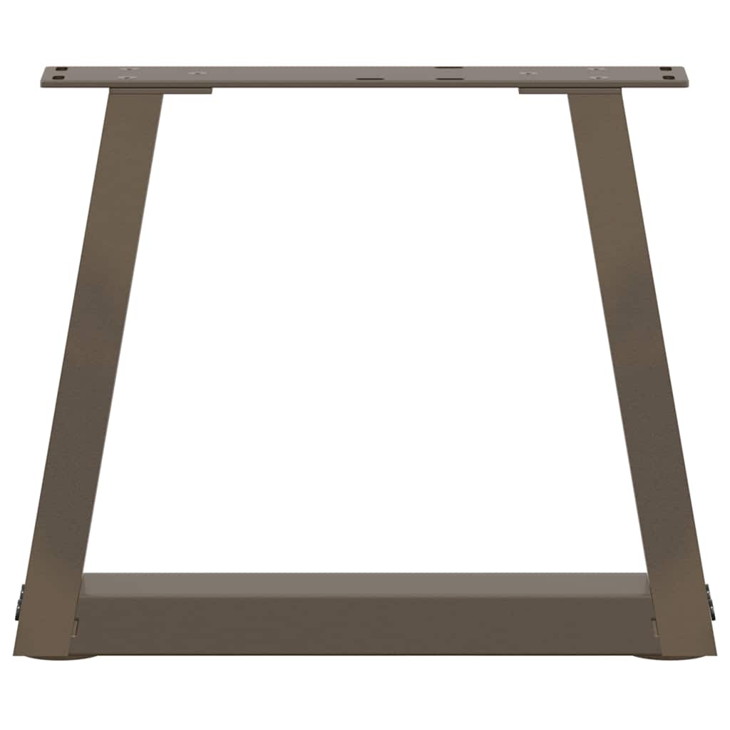 Pieds de table basse en V, 2 pièces, acier naturel, 30 x (30-31,3) cm