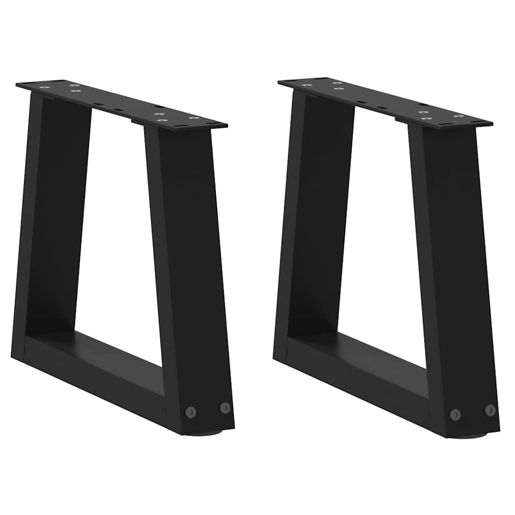 Pieds de table basse en V, 2 pièces, noir, 40 x (30-31,3) cm, acier