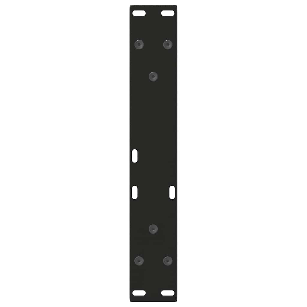 Pieds de table basse en V, 2 pièces, noir, 40 x (30-31,3) cm, acier