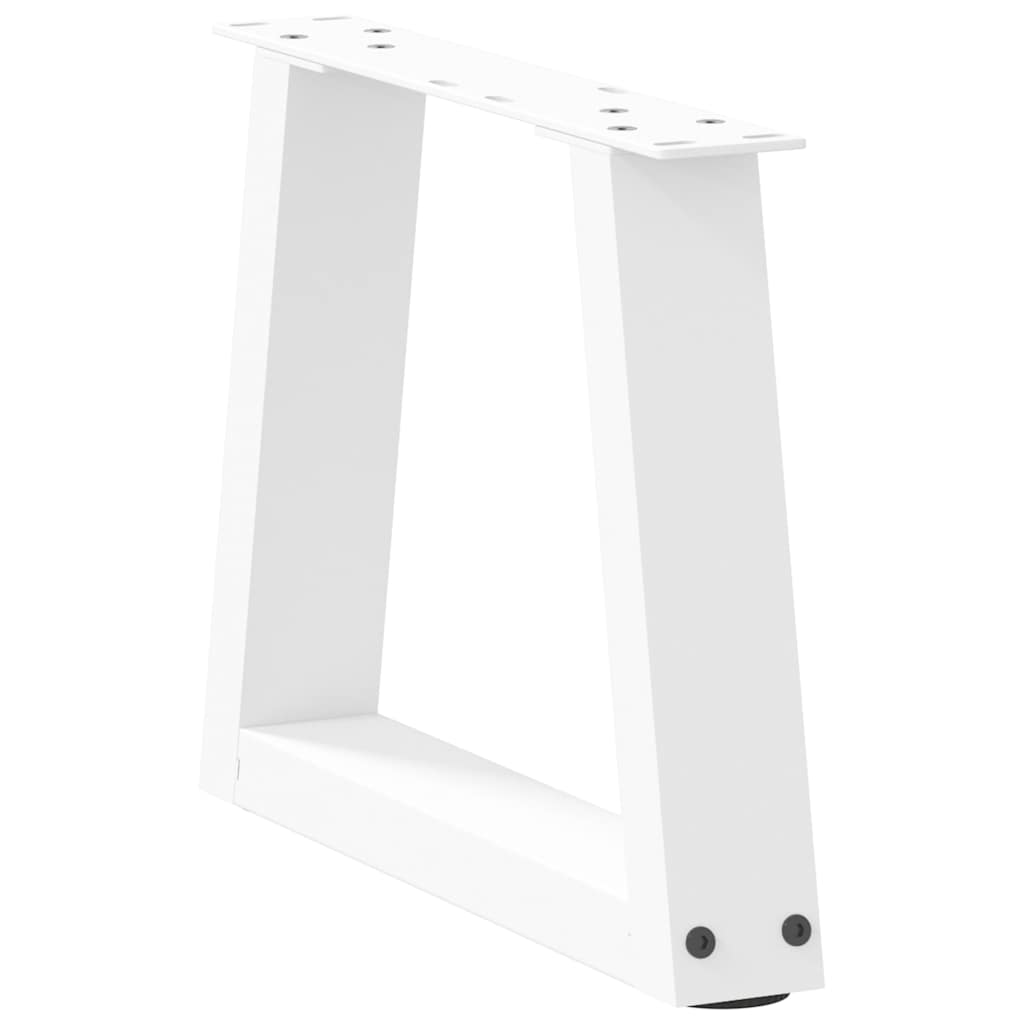 Pieds de table basse en V, 2 pièces, blanc, 40 x (30-31,3) cm, acier