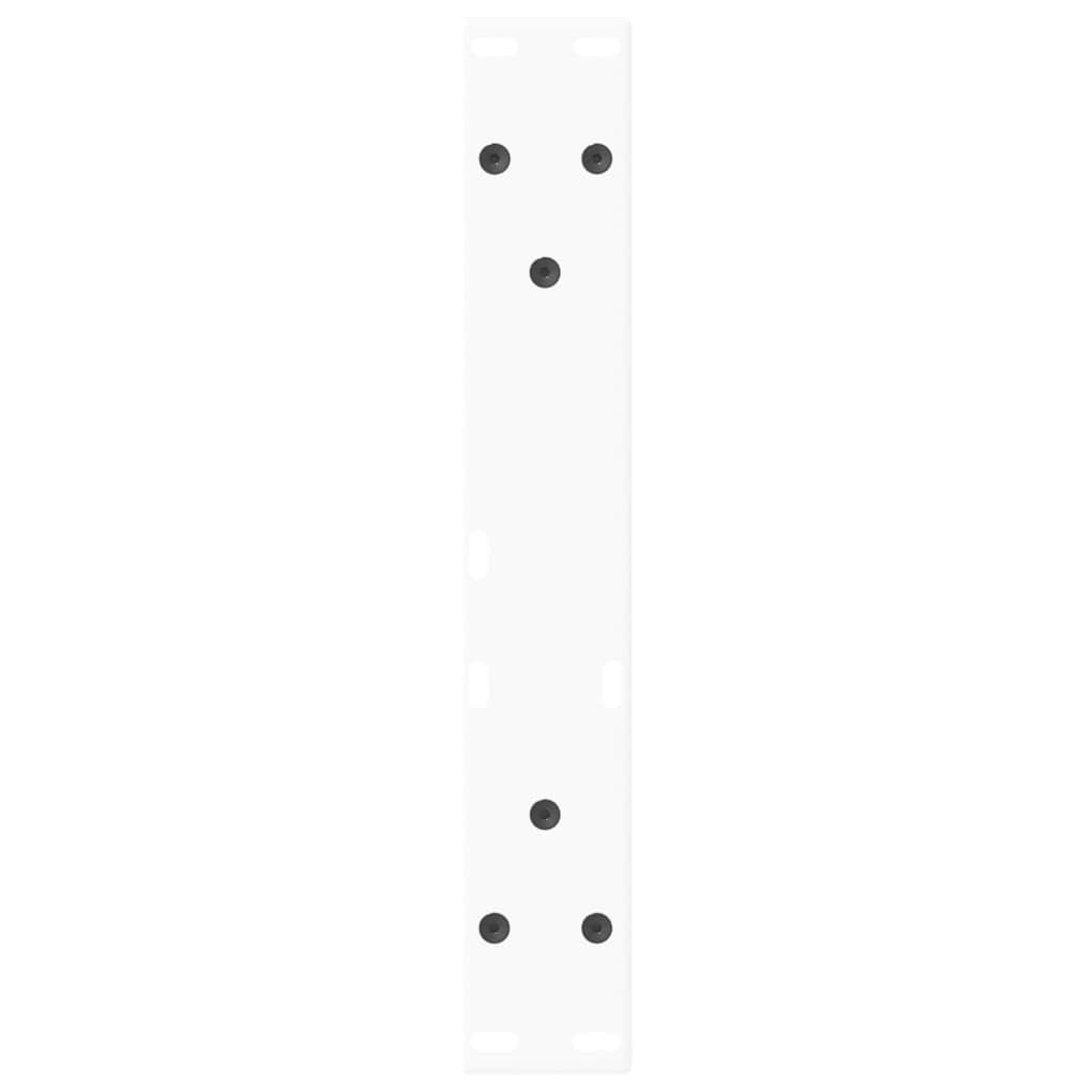 Pieds de table basse en V, 2 pièces, blanc, 40 x (30-31,3) cm, acier