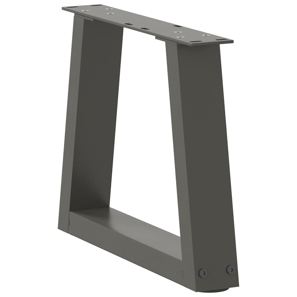 Pieds de table basse en V, 2 pièces, anthracite, 40 x (30-31,3) cm, acier