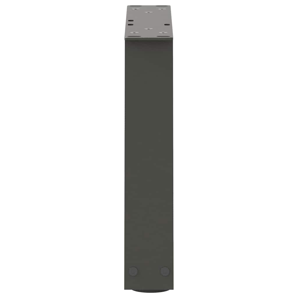 Pieds de table basse en V, 2 pièces, anthracite, 40 x (30-31,3) cm, acier