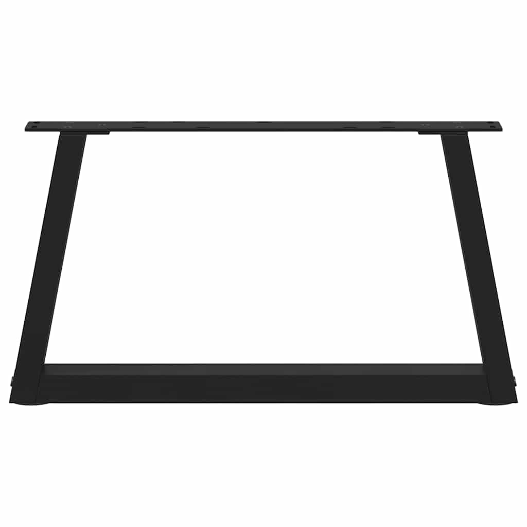 Pieds de table basse en V, 2 pièces, noir, 50 x (30-31,3) cm, acier