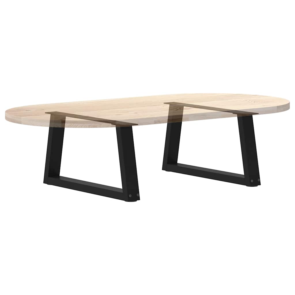 Pieds de table basse en V, 2 pièces, noir, 50 x (30-31,3) cm, acier