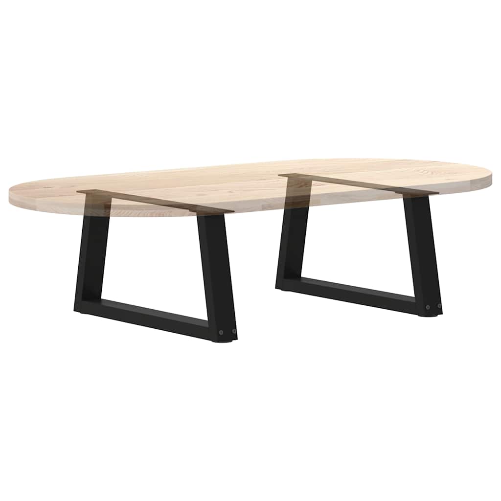 Pieds de table basse en V, 2 pièces, noir, 60 x (30-31,3) cm, acier