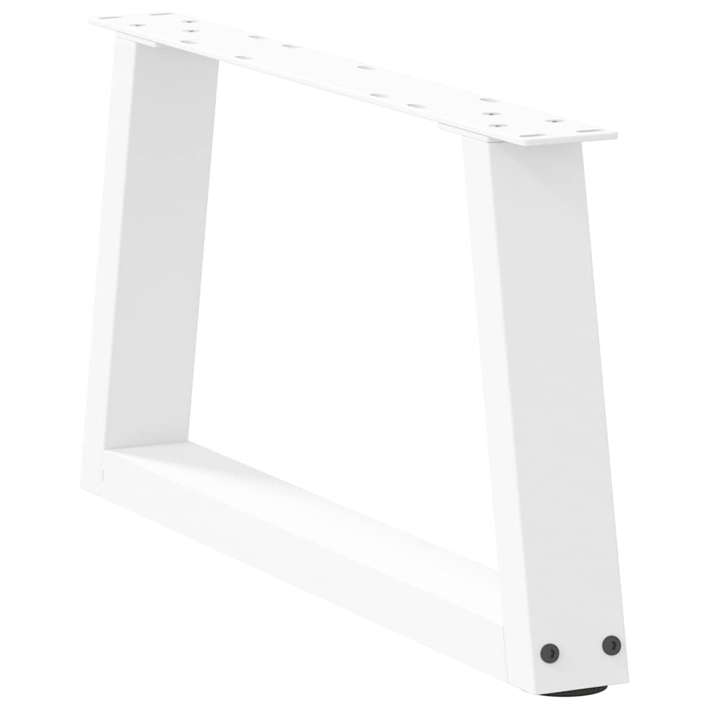 Pieds de table basse en V, 2 pièces, blanc, 60 x (30-31,3) cm, acier