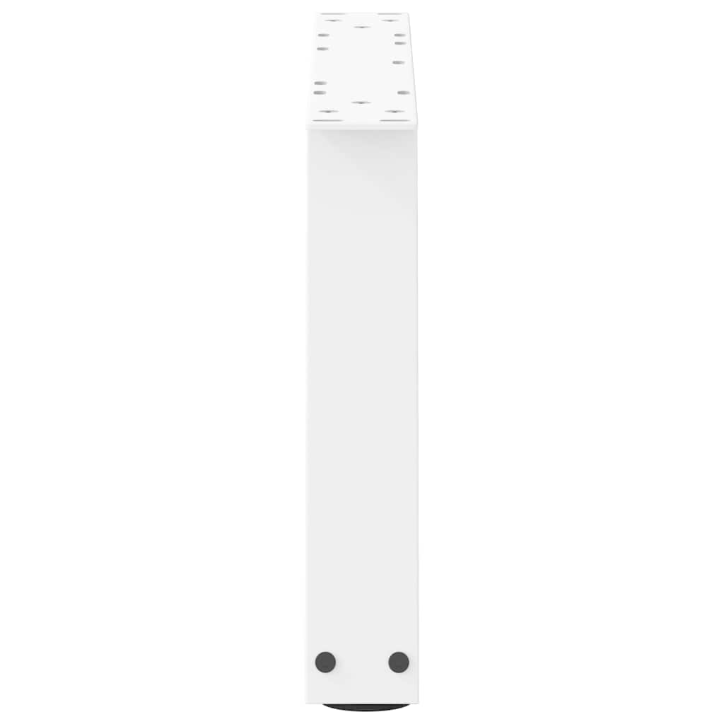 Pieds de table basse en V, 2 pièces, blanc, 60 x (30-31,3) cm, acier