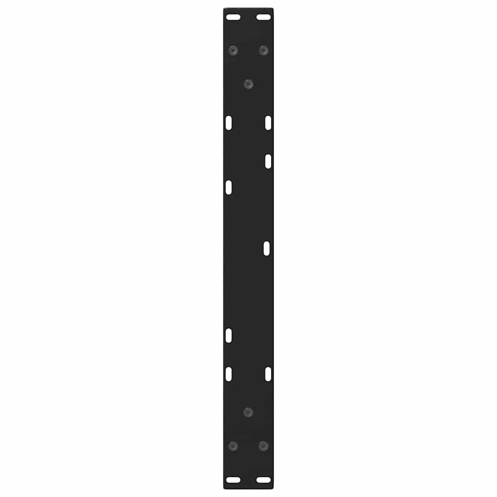 Pieds de table basse en V, 2 pièces, noir, 70 x (30-31,3) cm, acier