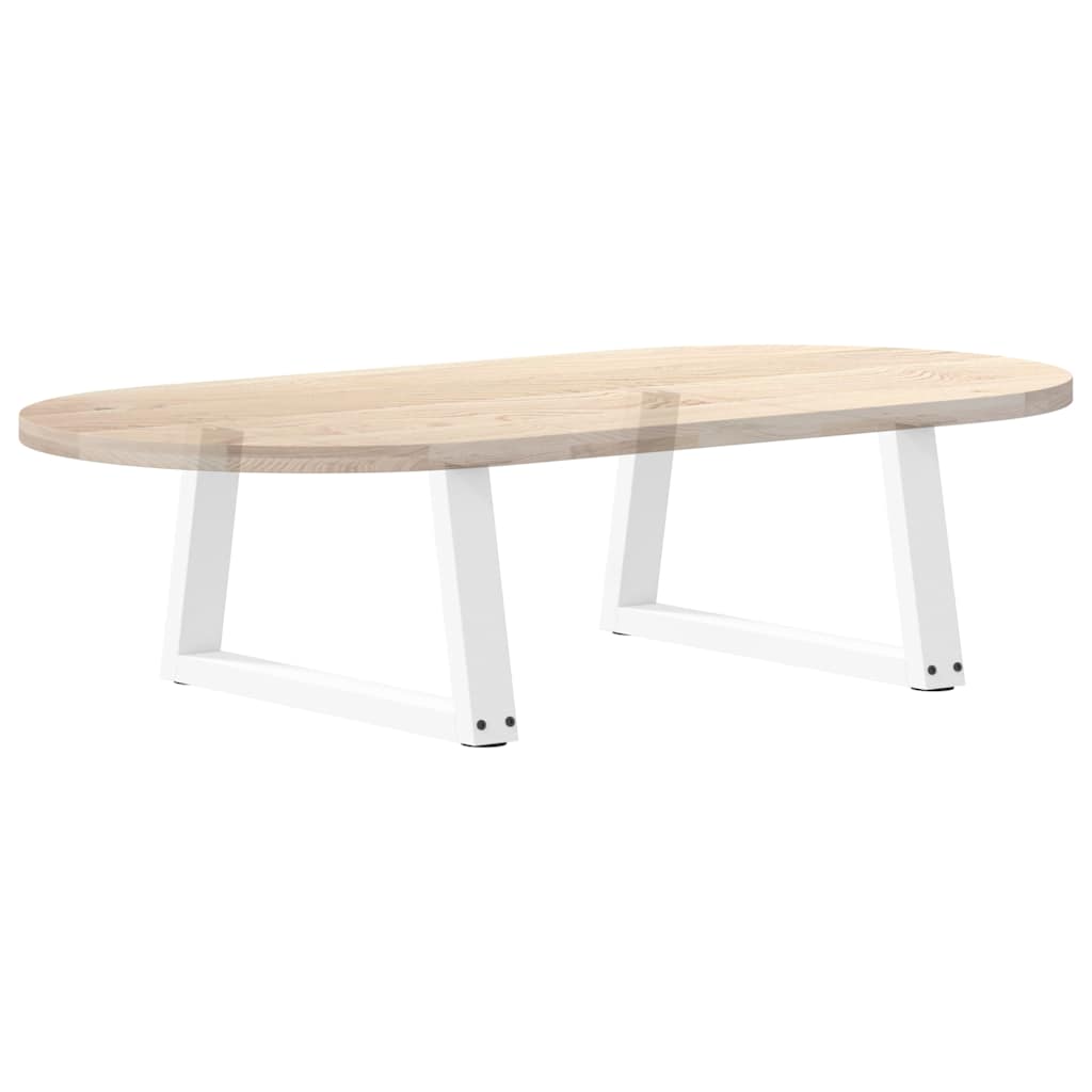 Pieds de table basse en V, 2 pièces, blanc, 70 x (30-31,3) cm, acier