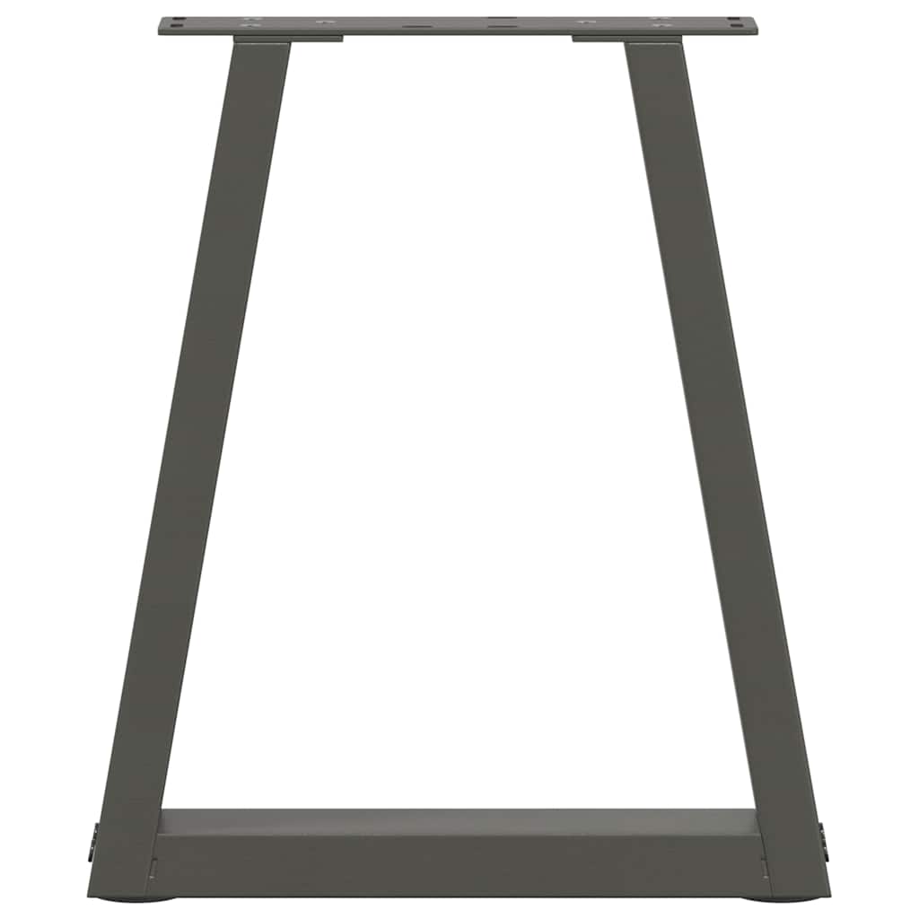 Pieds de table basse en V, 2 pièces, anthracite, 28 x (42-43,3) cm, acier