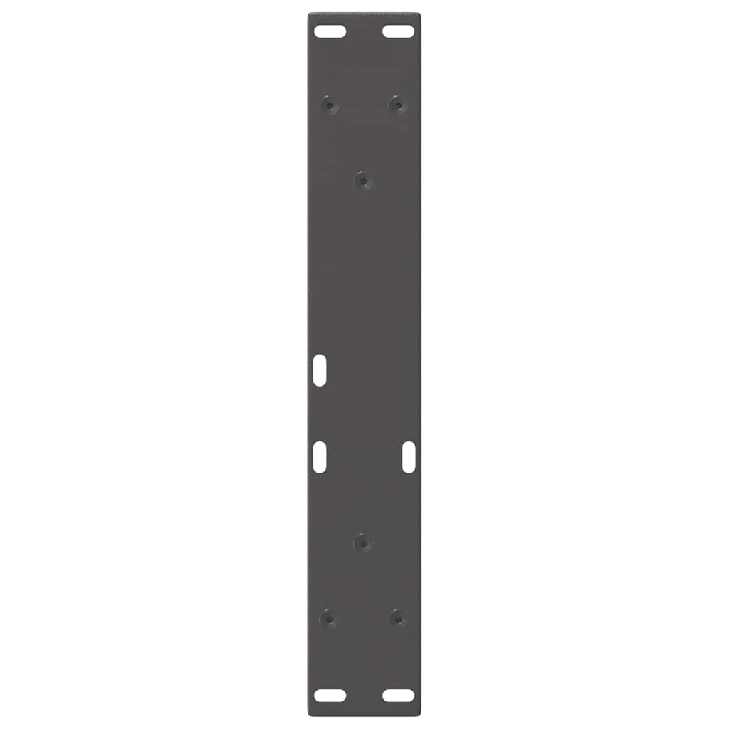 Pieds de table basse en V, 2 pièces, anthracite, 28 x (42-43,3) cm, acier