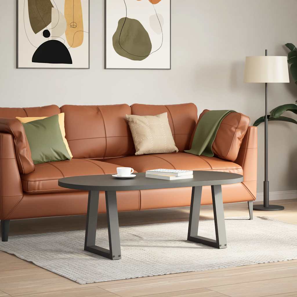 Pieds de table basse en V, 2 pièces, anthracite, 38 x (42-43,3) cm, acier