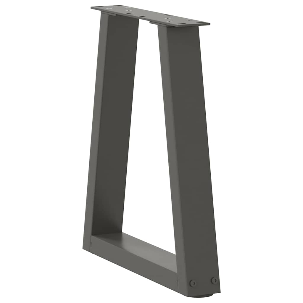 Pieds de table basse en V, 2 pièces, anthracite, 38 x (42-43,3) cm, acier
