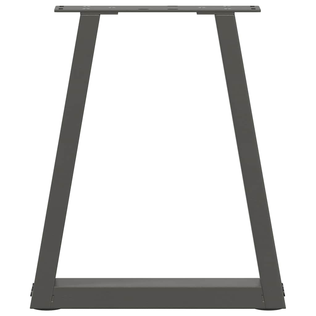 Pieds de table basse en V, 2 pièces, anthracite, 38 x (42-43,3) cm, acier