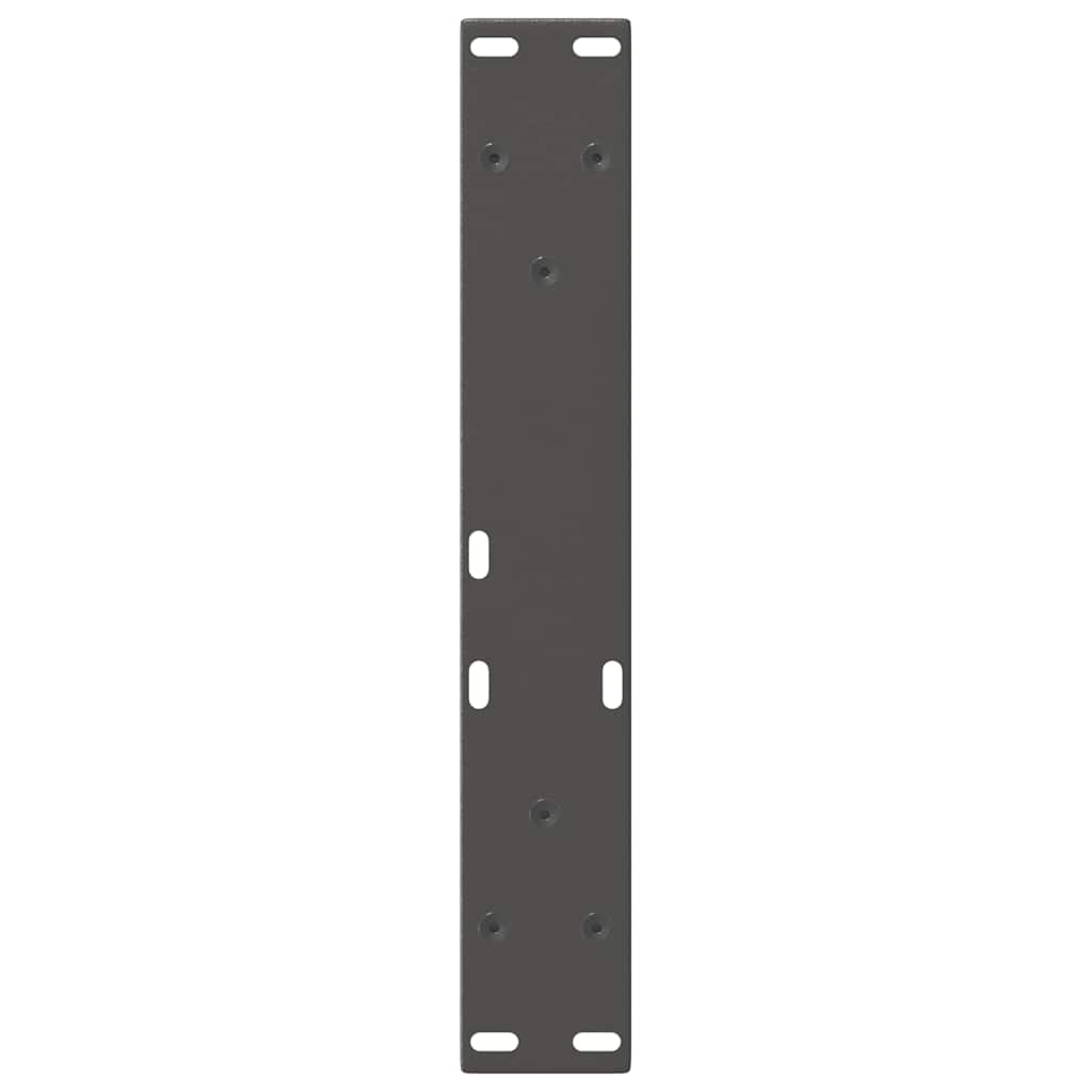 Pieds de table basse en V, 2 pièces, anthracite, 38 x (42-43,3) cm, acier