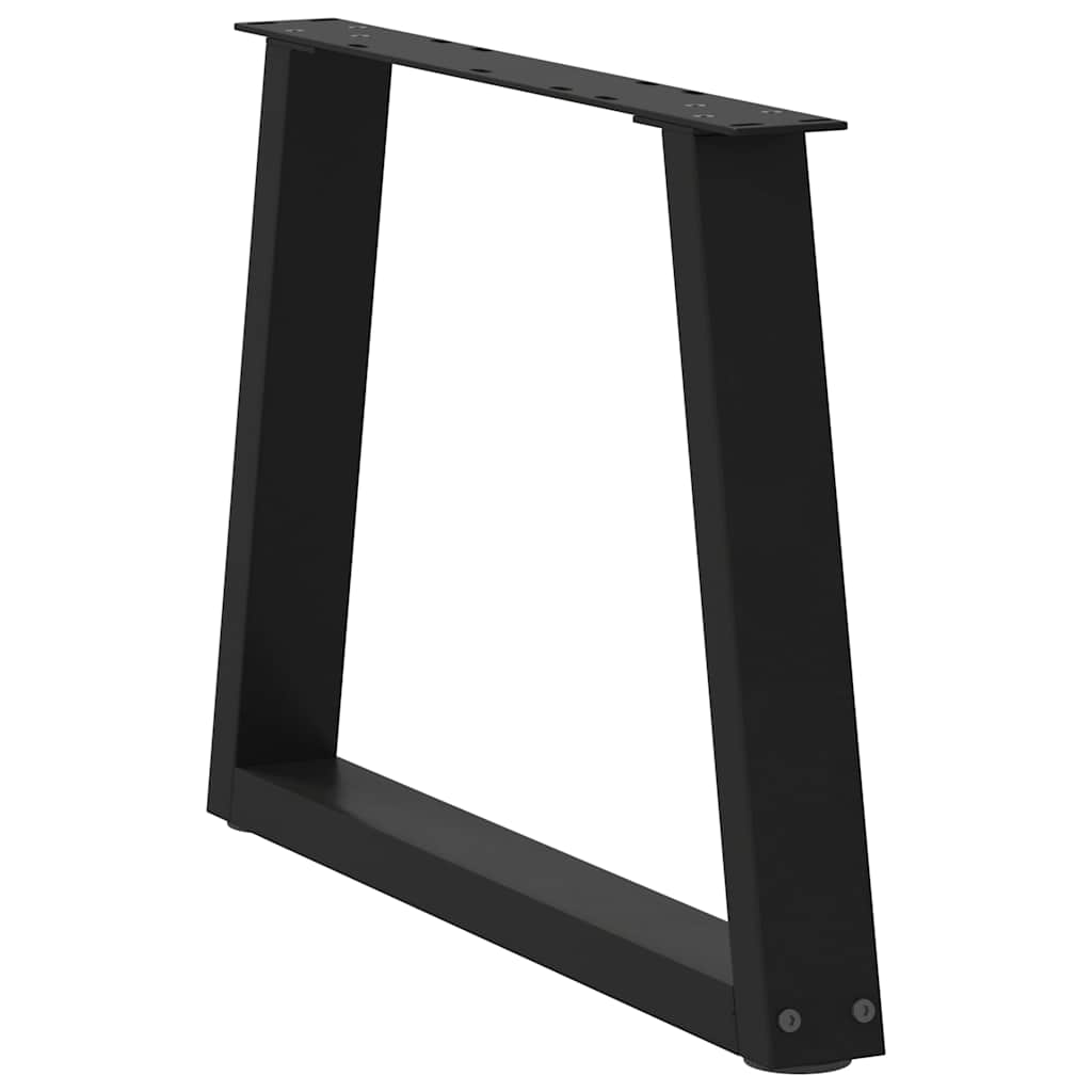 Pieds de table basse en V, 2 pièces, noir, 50 x (42-43,3) cm, acier