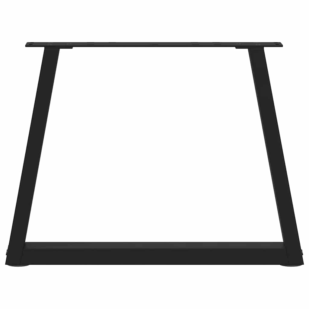Pieds de table basse en V, 2 pièces, noir, 50 x (42-43,3) cm, acier