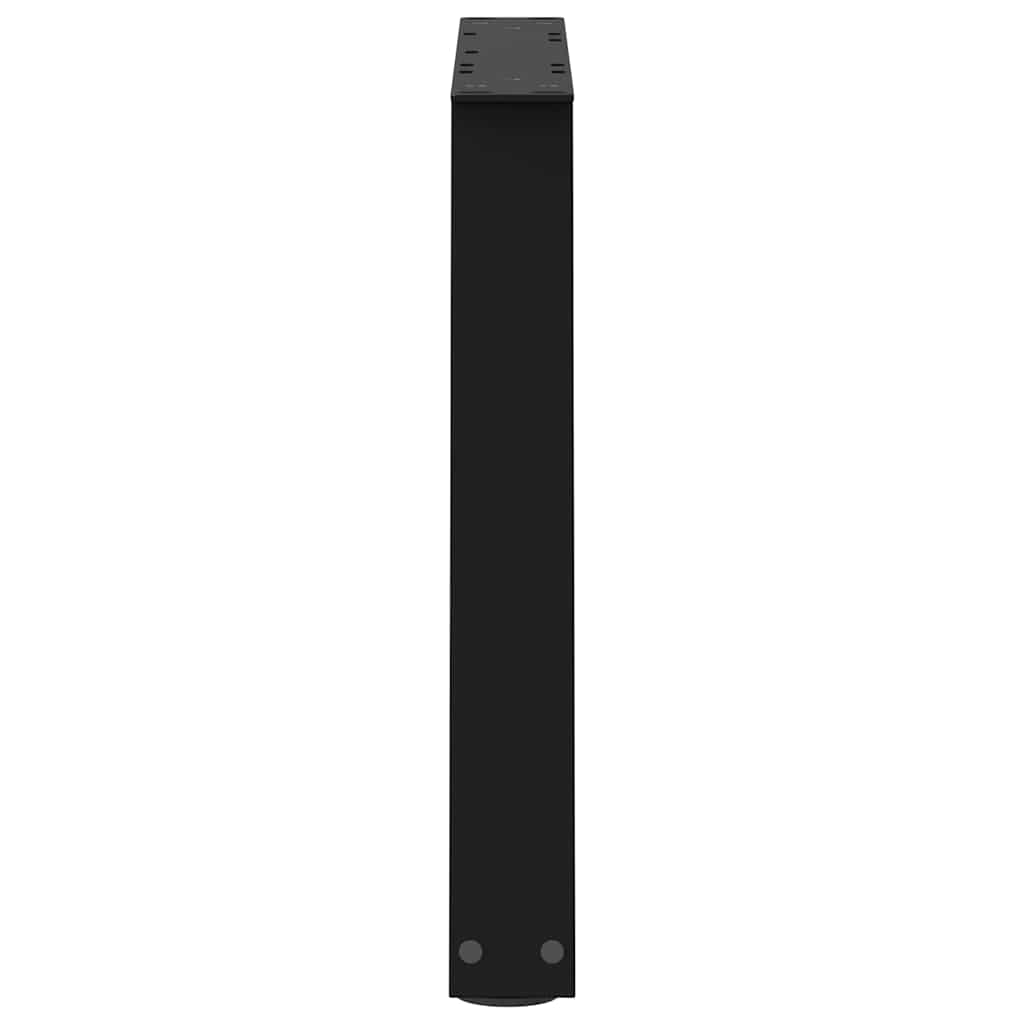 Pieds de table basse en V, 2 pièces, noir, 50 x (42-43,3) cm, acier