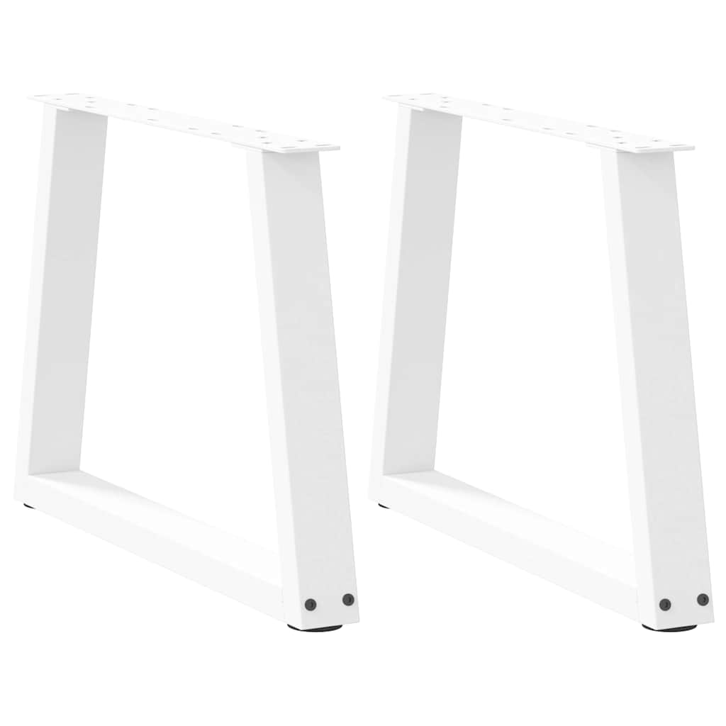 Couchtischbeine V-Form 2 Stück Weiß 50x(42-43,3) cm Stahl