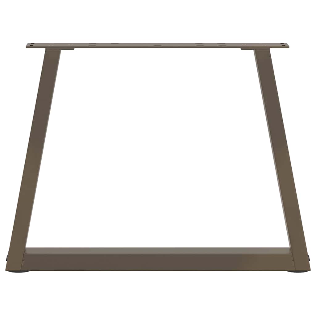 Pieds de table basse en V, 2 pièces, acier naturel, 50 x (42-43,3) cm