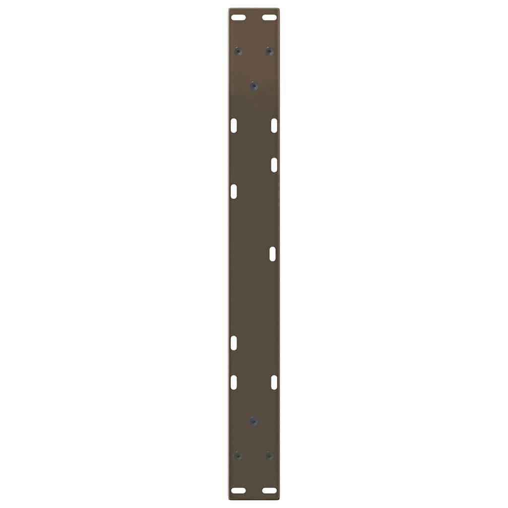Pieds de table basse en V, 2 pièces, acier naturel, 50 x (42-43,3) cm