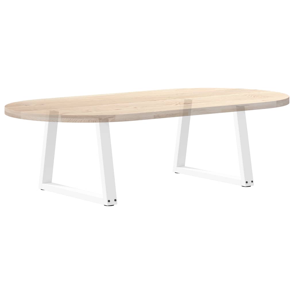 Pieds de table basse en V, 2 pièces, blanc, 60 x (42-43,3) cm, acier
