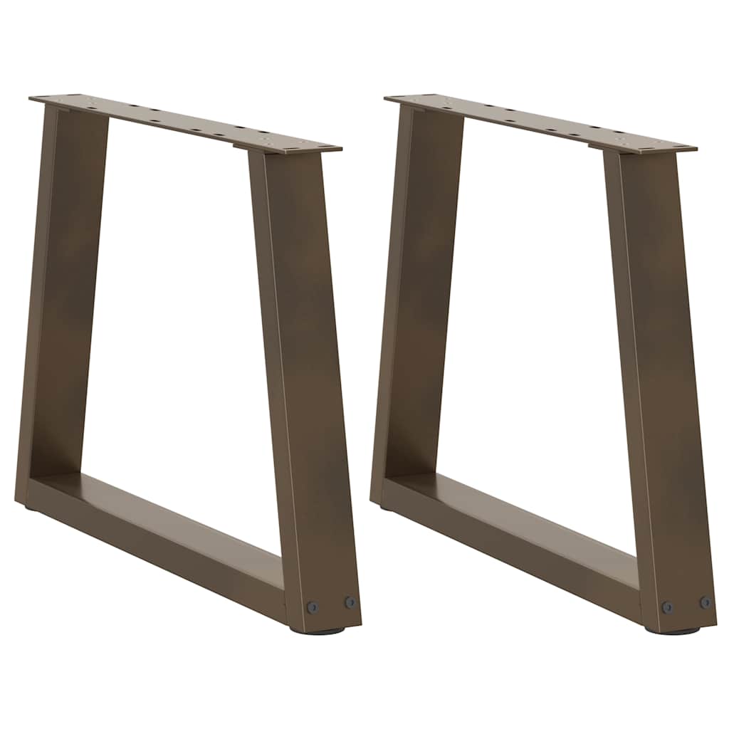 Pieds de table basse en V, 2 pièces, noir, 70 x (42-43,3) cm, acier