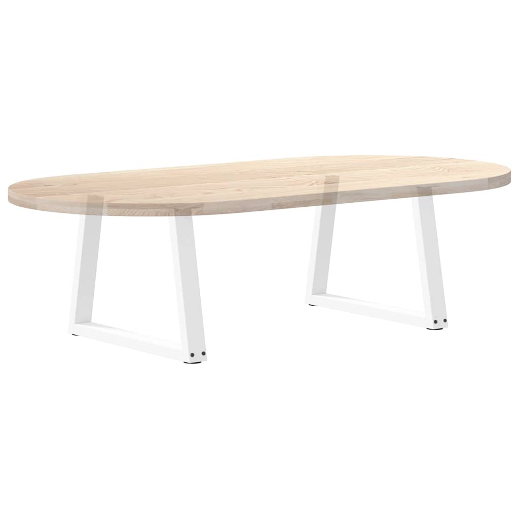 Pieds de table basse en V, 2 pièces, blanc, 70 x (42-43,3) cm, acier