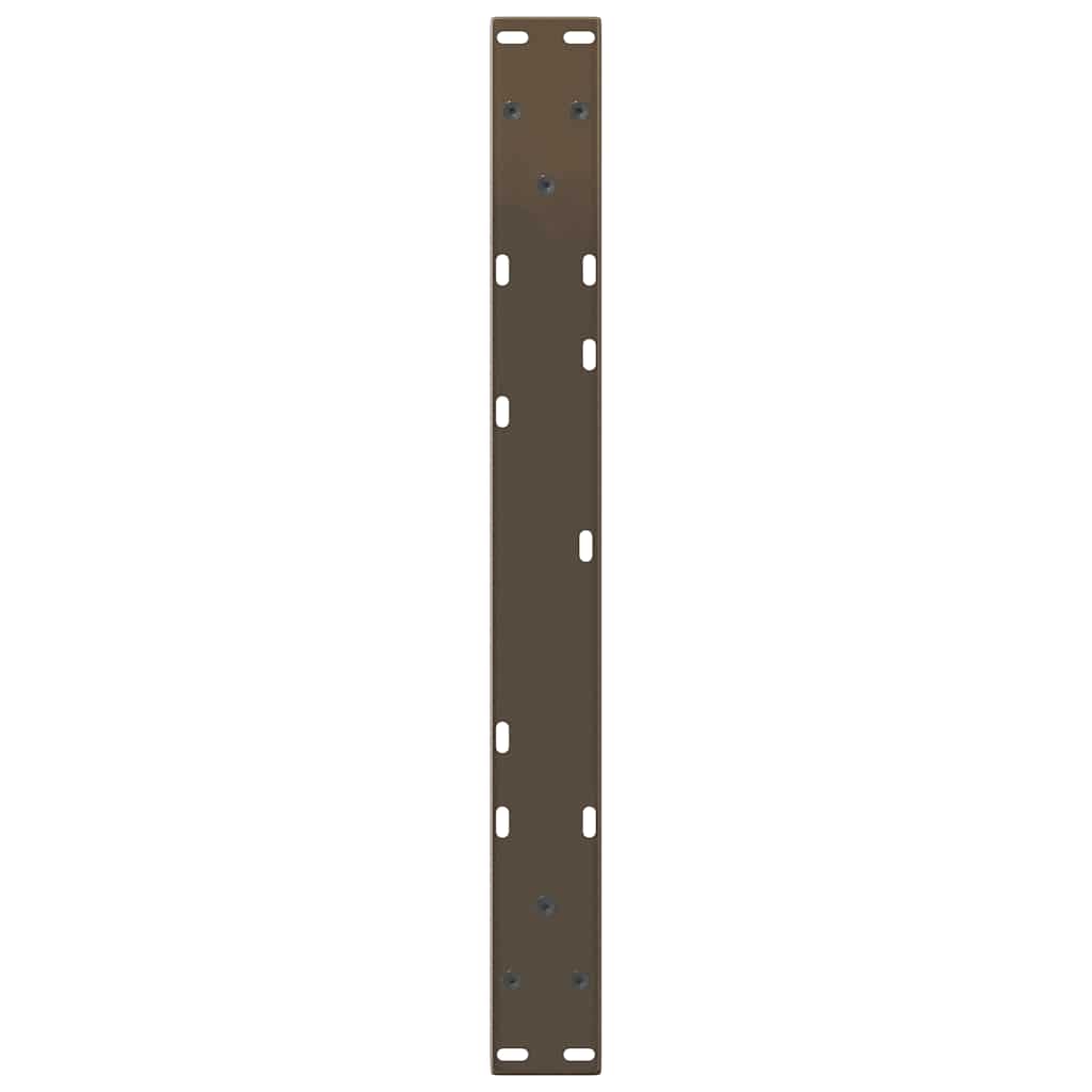 Pieds de table basse en V, 2 pièces, acier naturel, 70 x (42-43,3) cm
