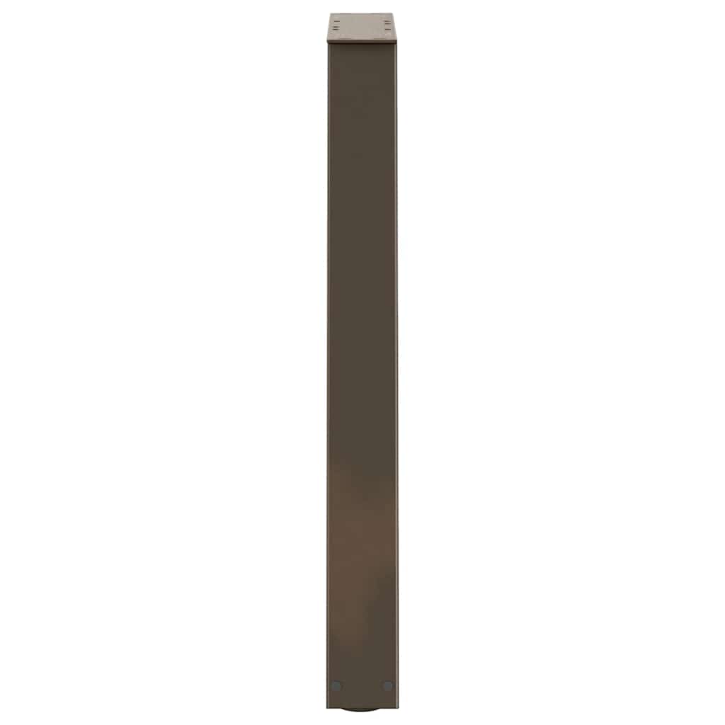 Pieds de table à manger en V, 2 pièces, acier naturel, 50 x (72-73,3) cm