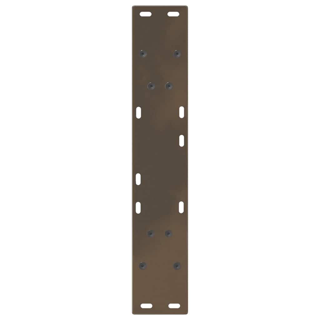 Pieds de table à manger en V, 2 pièces, acier naturel, 50 x (72-73,3) cm