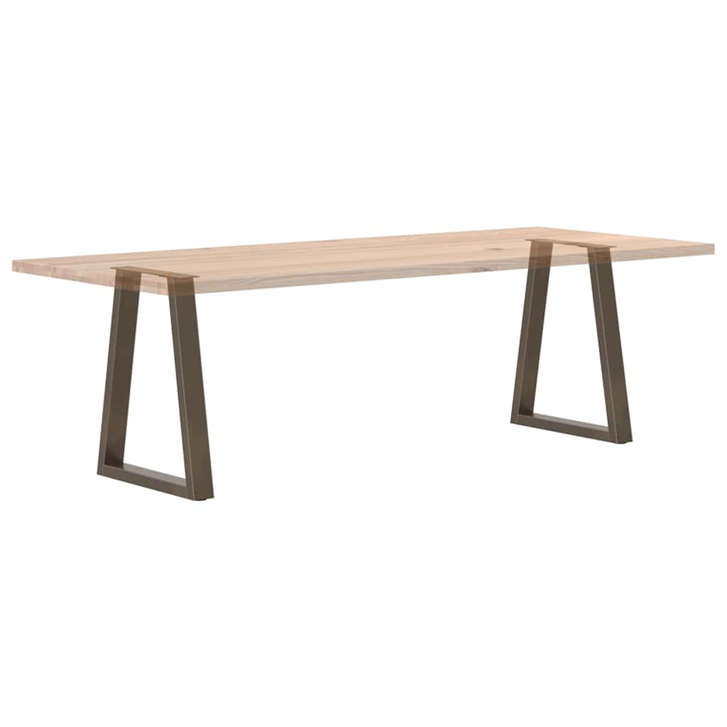 Pieds de table à manger en V, 2 pièces, acier naturel, 50 x (72-73,3) cm