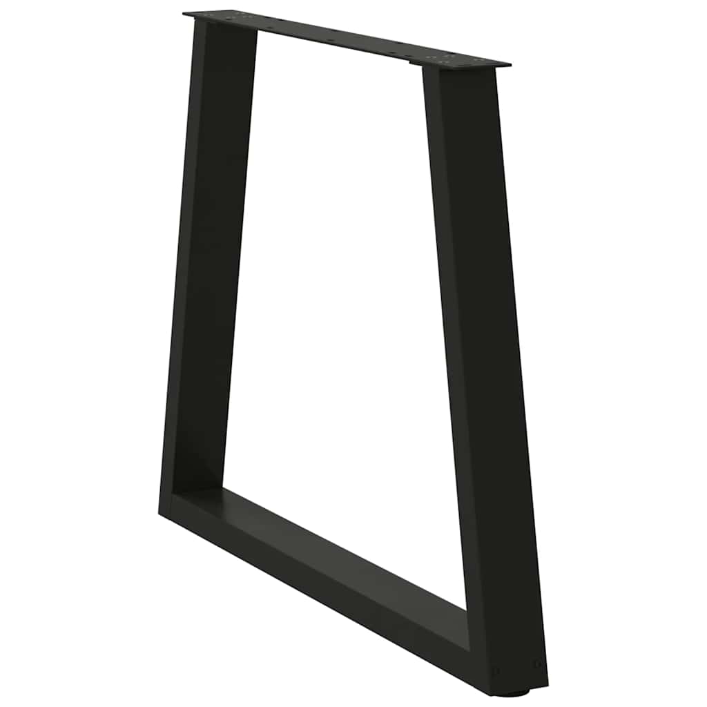 Pieds de table à manger en V, 2 pièces, noir, 70 x (72-73,3) cm, acier