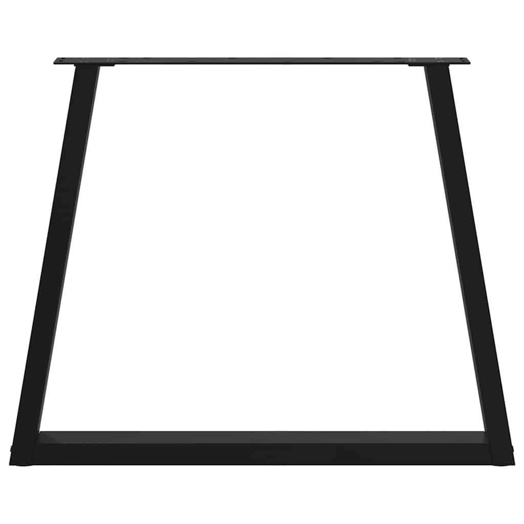 Pieds de table à manger en V, 2 pièces, noir, 70 x (72-73,3) cm, acier