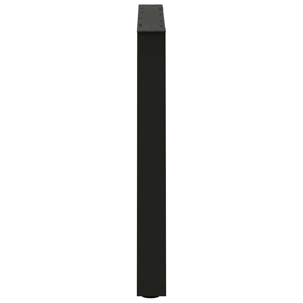 Pieds de table à manger en V, 2 pièces, noir, 70 x (72-73,3) cm, acier