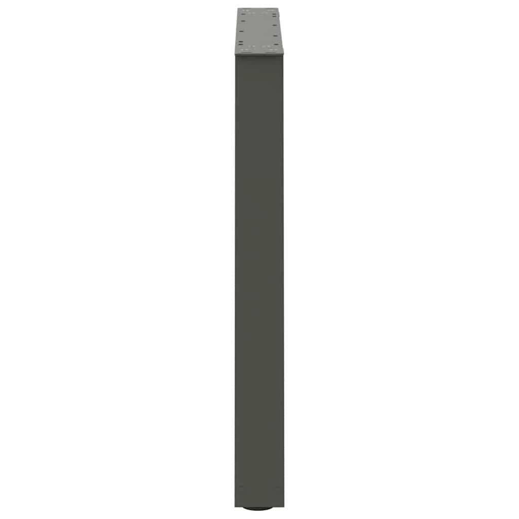 Pieds de table à manger en V, 2 pièces, anthracite, 70 x (72-73,3) cm, acier