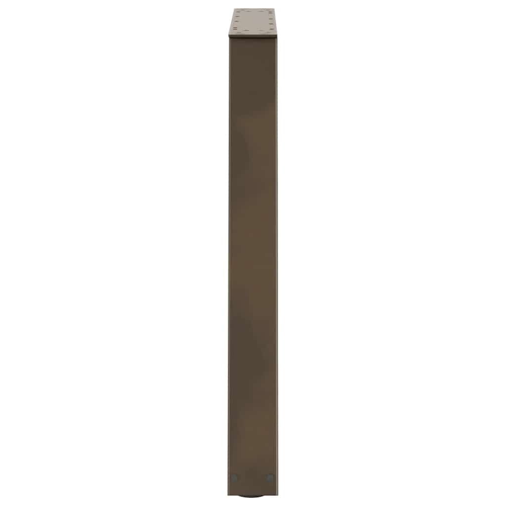 Pieds de table à manger en V, 2 pièces, acier naturel, 70 x (72-73,3) cm