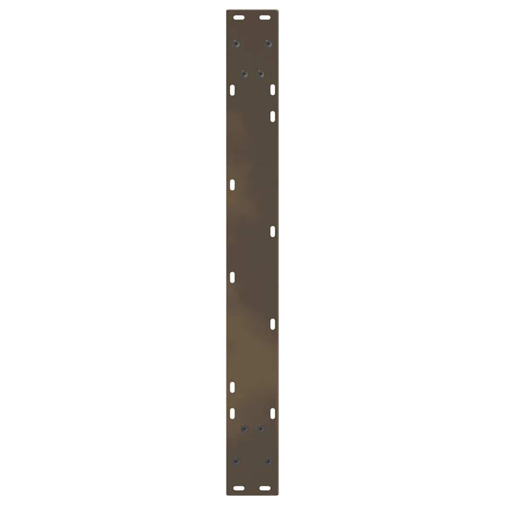 Pieds de table à manger en V, 2 pièces, acier naturel, 70 x (72-73,3) cm