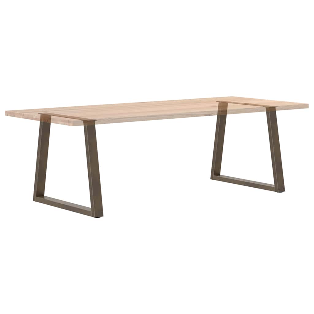 Pieds de table à manger en V, 2 pièces, acier naturel, 70 x (72-73,3) cm