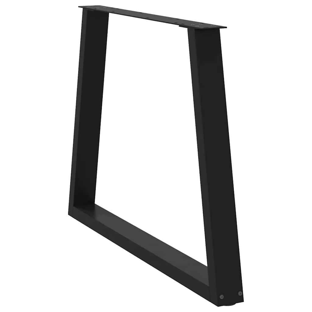 Pieds de table à manger en V, 2 pièces, noir, 90 x (72-73,3) cm, acier