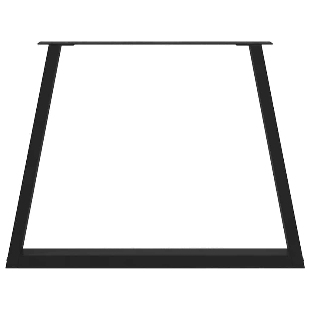 Pieds de table à manger en V, 2 pièces, noir, 90 x (72-73,3) cm, acier