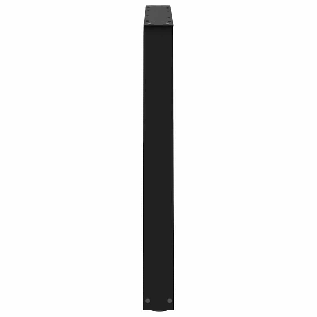 Pieds de table à manger en V, 2 pièces, noir, 90 x (72-73,3) cm, acier