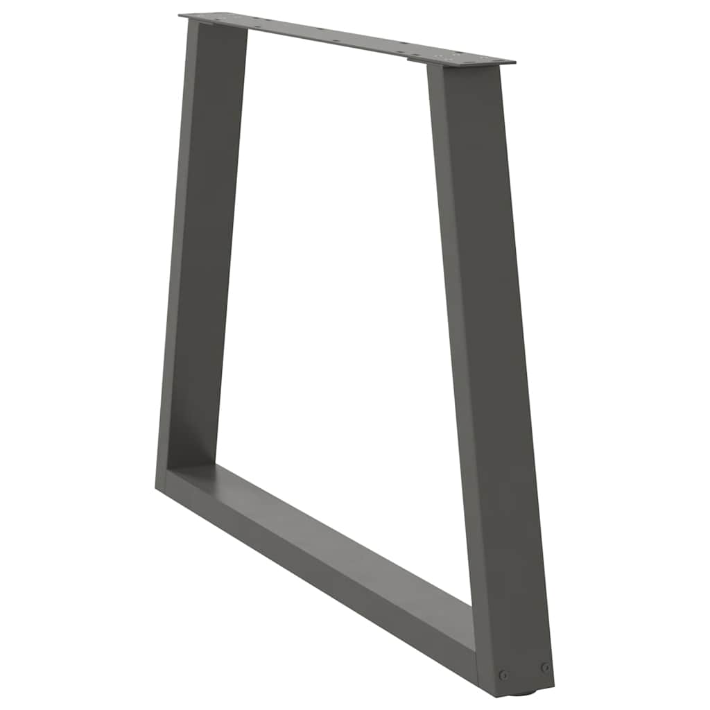 Pieds de table à manger en V, 2 pièces, anthracite, 90 x (72-73,3) cm, acier