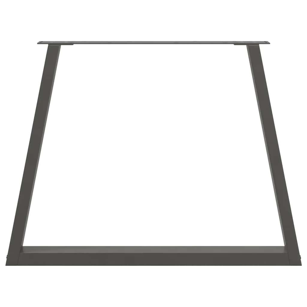 Pieds de table à manger en V, 2 pièces, anthracite, 90 x (72-73,3) cm, acier