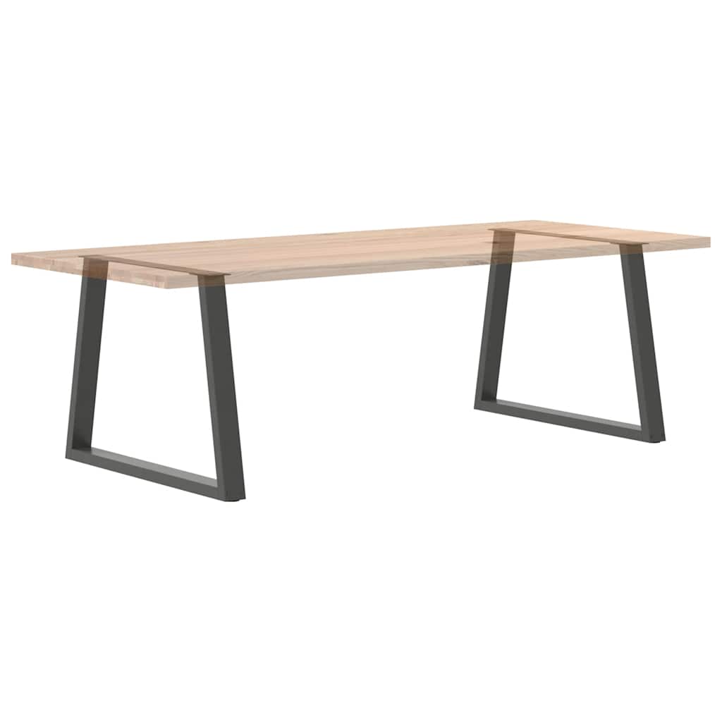 Pieds de table à manger en V, 2 pièces, anthracite, 90 x (72-73,3) cm, acier