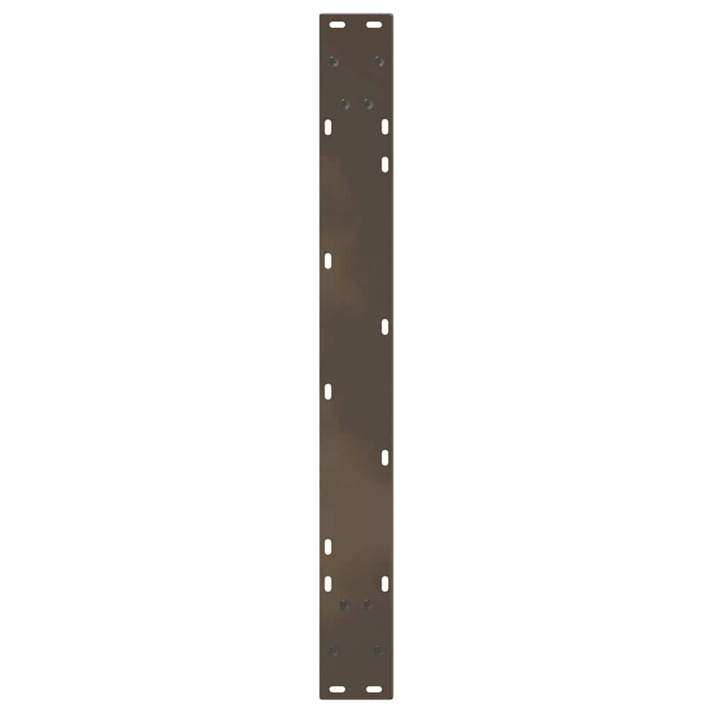 Pieds de table à manger en V, 2 pièces, acier naturel, 90 x (72-73,3) cm
