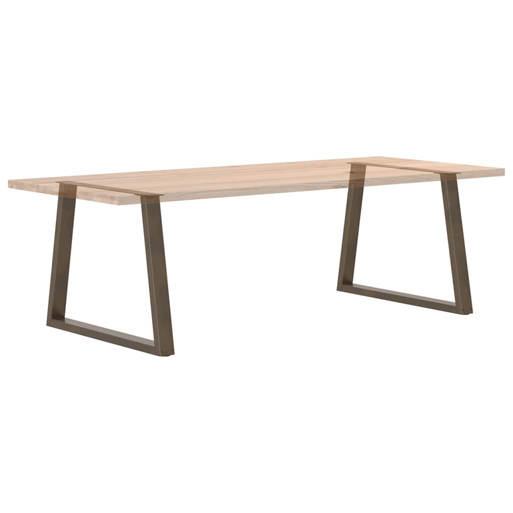 Pieds de table à manger en V, 2 pièces, acier naturel, 90 x (72-73,3) cm