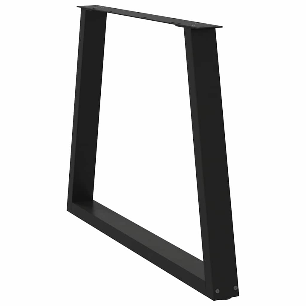 Dining table legs V-shape 2 pieces black 100x(72-73.3) cm steel
