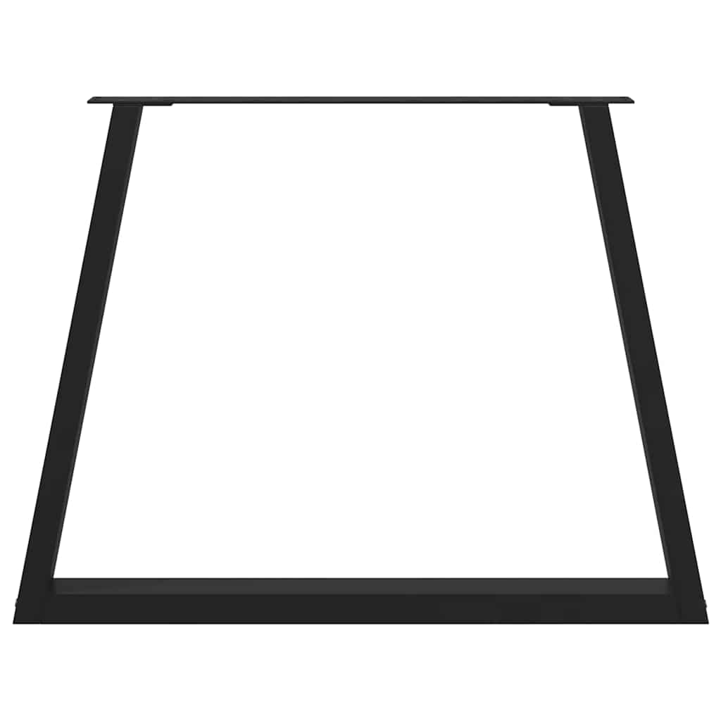 Dining table legs V-shape 2 pieces black 100x(72-73.3) cm steel